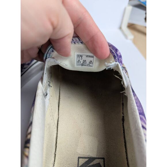 Vans New Age purple multi tie dye classic slip on sneakers mens 11.5 - Picture 6 of 7